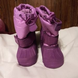 Thermolite purple winter snow boots
